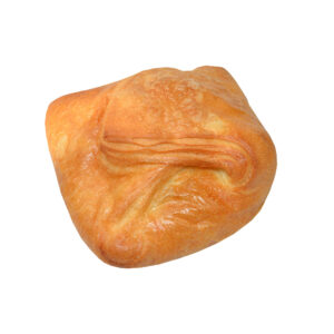 Freshly baked quark ash on a white background.