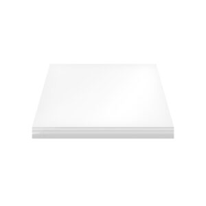 White, square tray paper on a neutral background.
